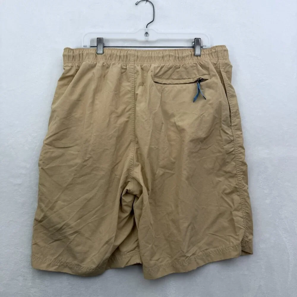 Polo Ralph Lauren Shorts Mens L Beige Swim Trunks Cargo Pocket Elastic Waist
